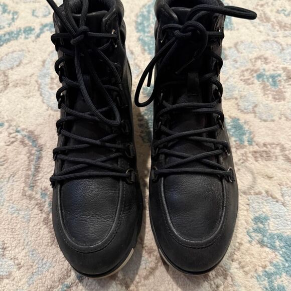 Sorel Harlow Waterproof Leather Lace-up Ankle Booties Size 8 - Picture 3 of 9